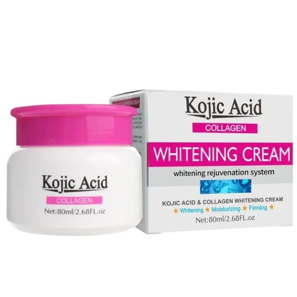 kojic acid collagen whitening cream bleaching face body lightening cream underarm armpit whitening cream 80ml - Image 7