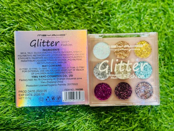 glitter butter sparkle eyeshadow palette 9 in 1 kit for eye makeup shimmer highlighter metallic eye shadow, rainbow eyeshadow pallets - Image 2