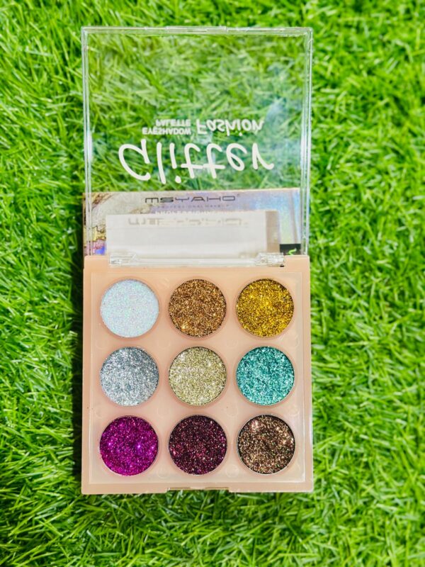 glitter butter sparkle eyeshadow palette 9 in 1 kit for eye makeup shimmer highlighter metallic eye shadow, rainbow eyeshadow pallets - Image 3