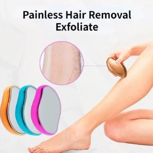 hair remover, crystal hair eraser for women arms legs back reusable & washable portable manual epilator crystal hair removal washable portable hair removal device beauty tool (random color) - Image 5