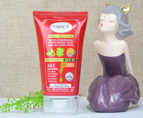 yardlie professional beauty face wash acne+whitening hyaluronic acid for all type skin 120ml - Image 2