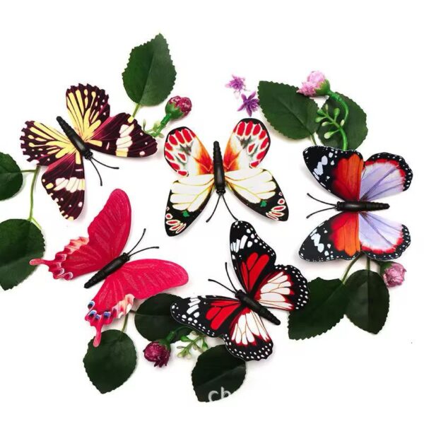 pack of 12  3d simulation butterfly fridge magnet decoration craft buterfly magnets butterfly picks ornaments wall decor (random design) - Image 3