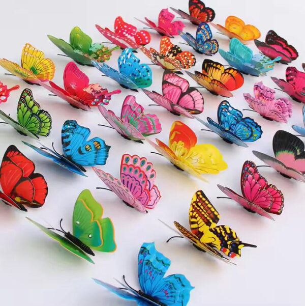 pack of 12  3d simulation butterfly fridge magnet decoration craft buterfly magnets butterfly picks ornaments wall decor (random design) - Image 6