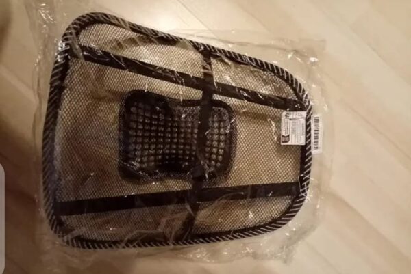 1 piece lumbar back support, mesh cushion backrest for office home car seat portable breathable work chair rest massage beads for lower body pain relief - Image 3
