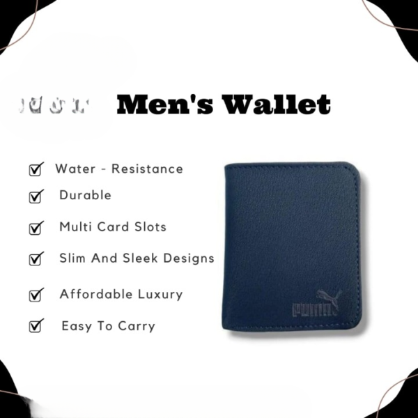synthetic leather for men puma wallet best quality ( random color ) - Image 3