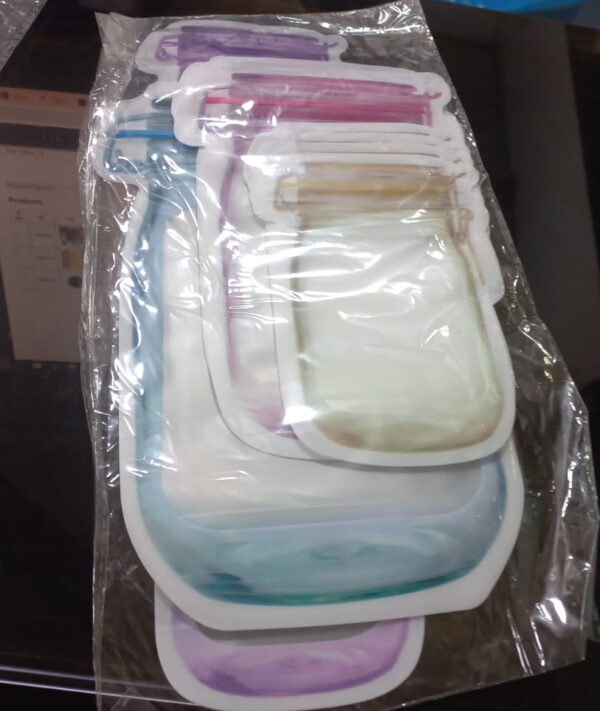 11 pcs mason jar bags food nuts candy cookies ziplock bags seal kitchen fresh storage organizer bags (mixed size ) - Image 4