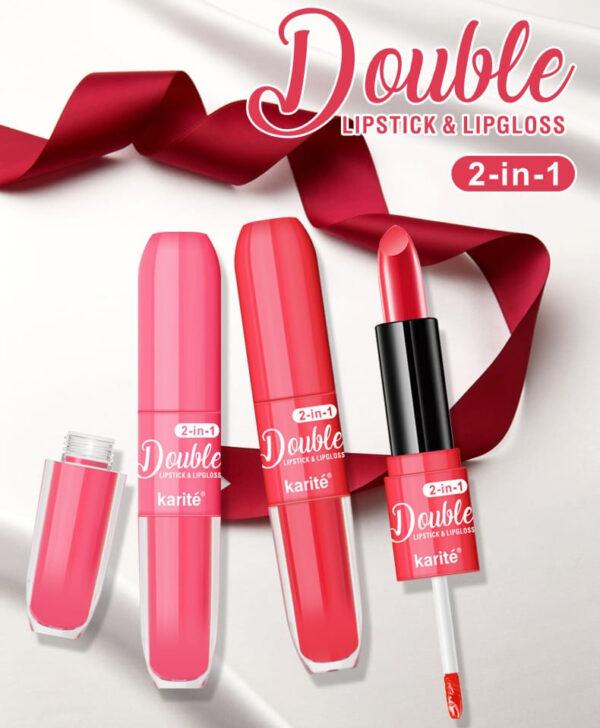 2 in1 double-headed moisturizing waterproof lipstick pen semi-matte moisturizing lipgloss