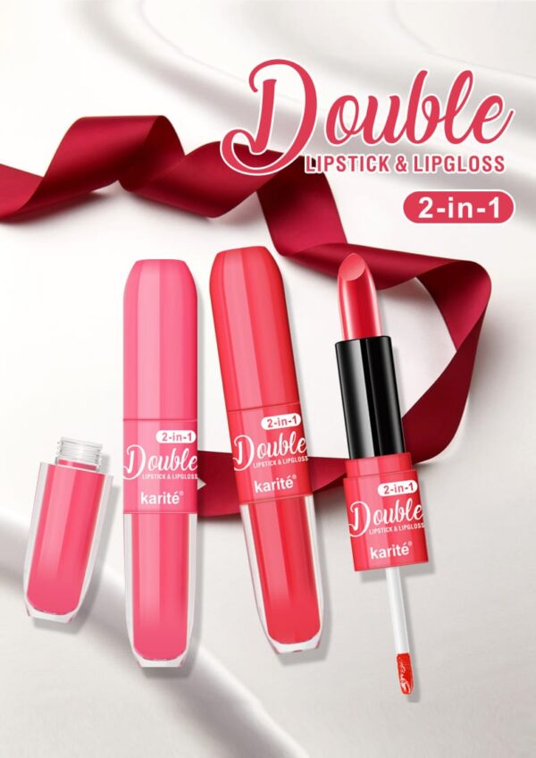 2 in1 double-headed moisturizing waterproof lipstick pen semi-matte moisturizing lipgloss - Image 4
