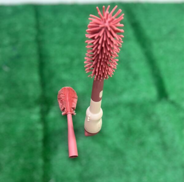 3-in-1 silicone baby bottle cleaning brush set – pacifier, straw, and bottle scrubber - Image 4