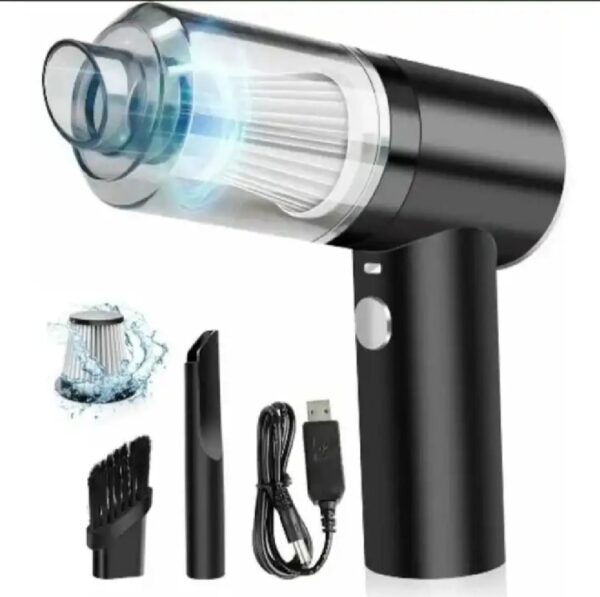 powerful 3-in-1 cordless handheld vacuum cleaner with led light - wet & dry, strong suction for car, sofa, carpet & home cleaning (with box) - Image 3