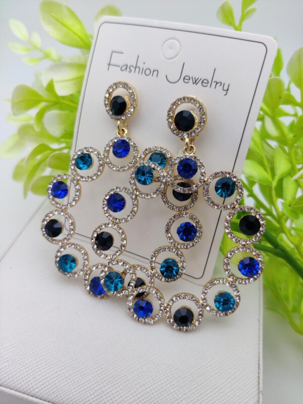 imported elegant multicolored circle dangle earrings – vibrant and eye-catching design for every occasion | best quality earrings for girls & womens - Image 5