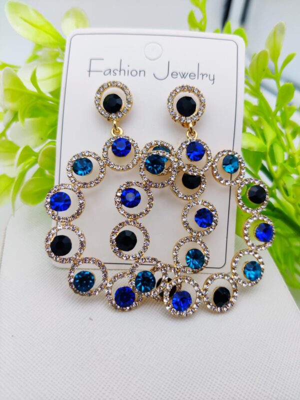 imported elegant multicolored circle dangle earrings – vibrant and eye-catching design for every occasion | best quality earrings for girls & womens
