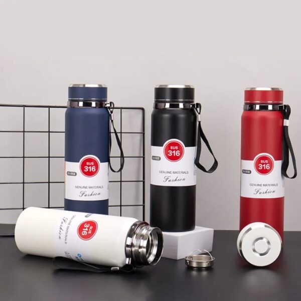 vacuum flask thermos bottle stainless steel double wall tumbler sports coffee mug  leakproof insulated drinkware 800ml (random color)