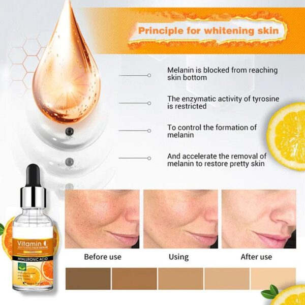 disaar vitamin c hyaluronic acid whitening anti aging face 30ml - Image 6