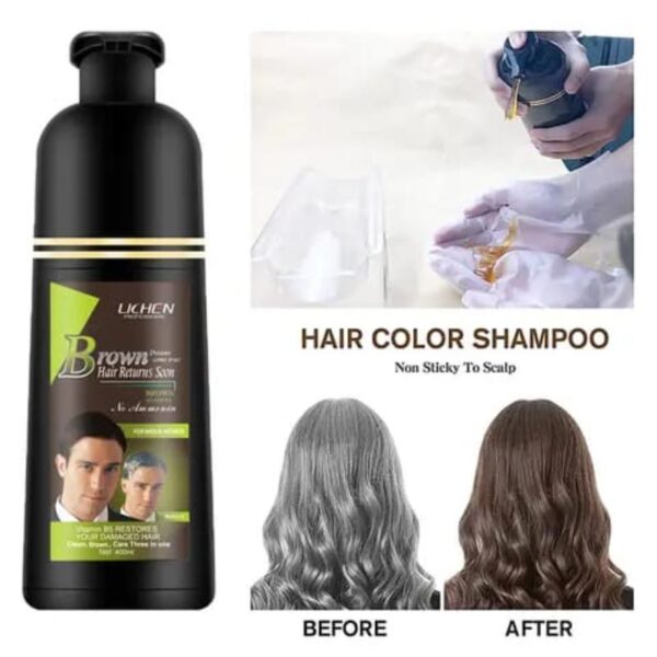 original lichen hair color shampoo for men, women 200ml - Image 5