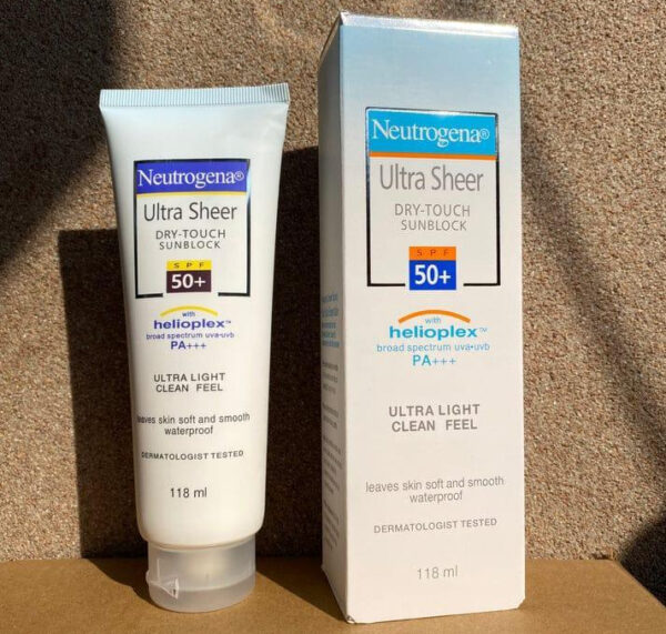 neutrogena sunblock original ultra sheer dry touch spf50 ultra sheer dry touch sunblock spf 50+ (118ml)