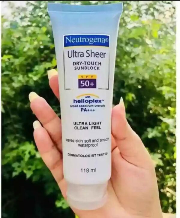 neutrogena sunblock original ultra sheer dry touch spf50 ultra sheer dry touch sunblock spf 50+ (118ml) - Image 5
