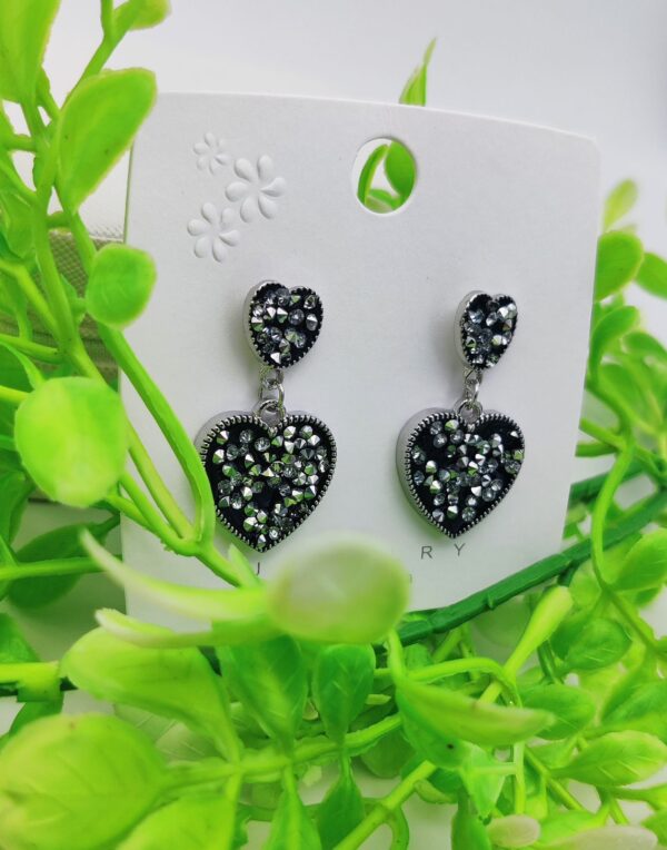 imported elegant heart shaped crystal earrings – sparkling perfection | best quality earrings | earrings fashion - Image 3