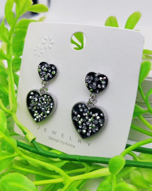 imported elegant heart shaped crystal earrings – sparkling perfection | best quality earrings | earrings fashion