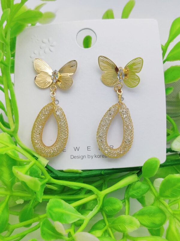 imported elegant butterfly & woven teardrop earrings - sophisticated design for every occasion 🌸✨ | best quality earring for women & girls