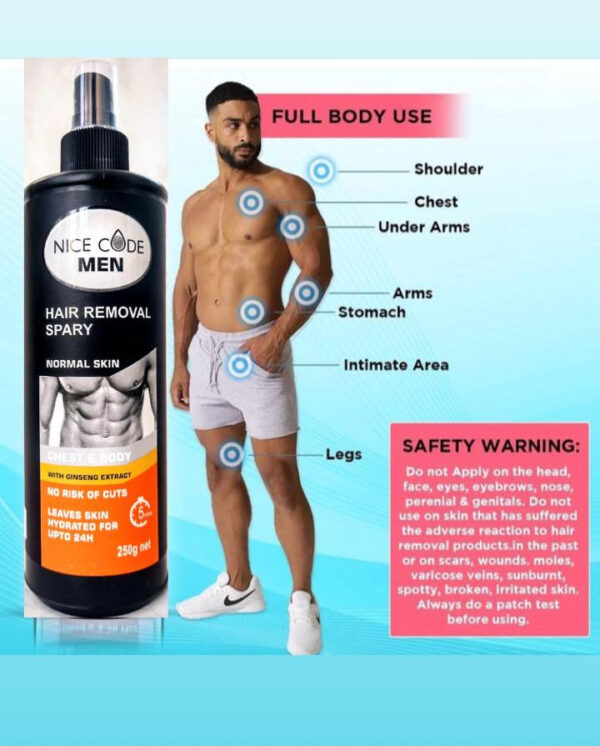hair removal spray | hair removal for whole body | hair removal spray foam for private parts | quick hair removal spray | painless hair removal spray | best hair removal cream spray | (250g) - Image 4