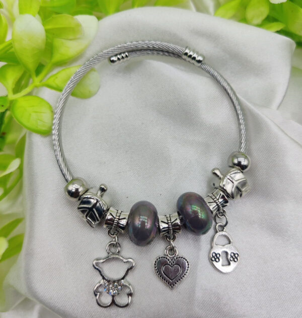 1 piece imported pandora charm bracelet with elegant pearl accents and cute charms | best quality bracelet for girls & women | girls & women jewellery