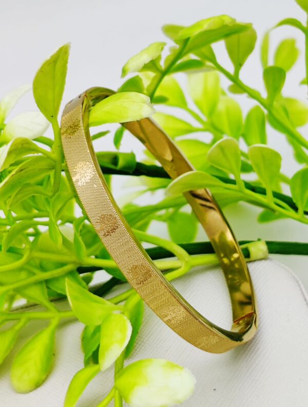 cartier-inspired adjustable and imported gold bangle bracelet | best quality bracelet for girls & women | artificial bracelet - Image 2