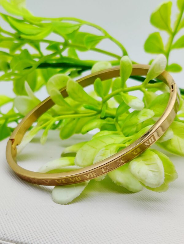 adjustable cartier roman numeral adjustable imported gold bracelet | best quality artificial bracelet for girls & women | bracelet for every occasion | elegant design ✨