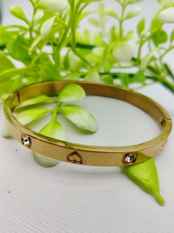 adjustable cartier heart charm bracelet – imported luxury  bracelet | best quality artificial bracelet for girls & women | bracelet for every occasion | elegant design ✨ - Image 3