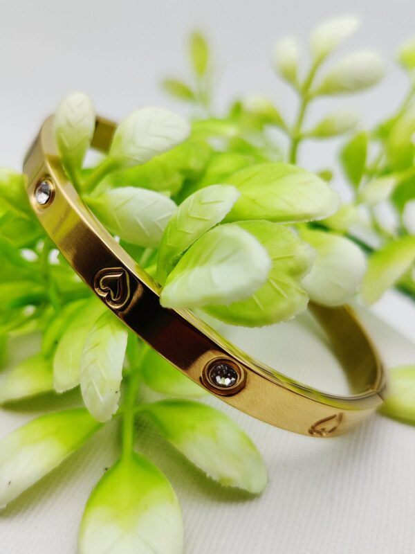 adjustable cartier heart charm bracelet – imported luxury  bracelet | best quality artificial bracelet for girls & women | bracelet for every occasion | elegant design ✨ - Image 2