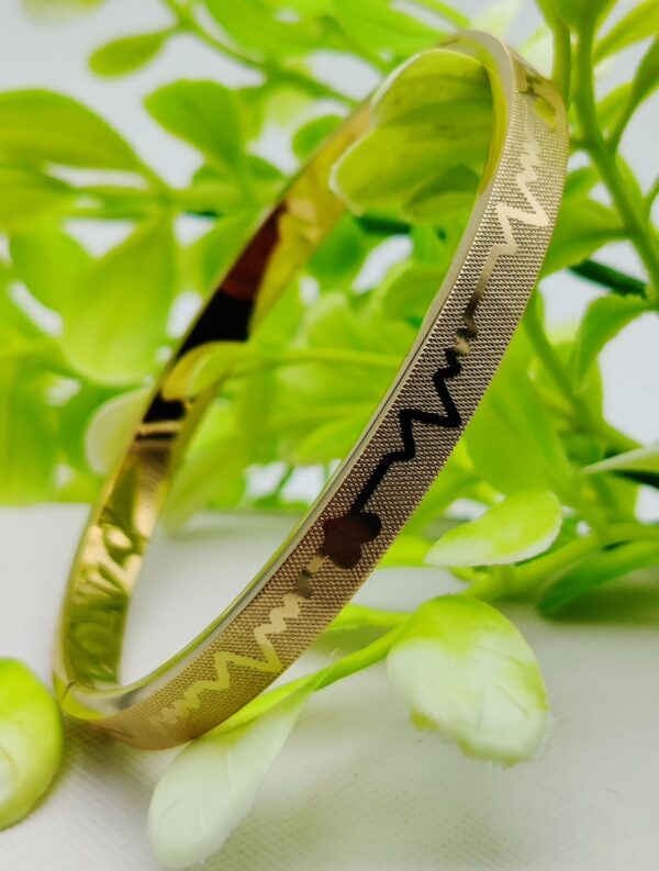 adjustable premium heartbeat-engraved adjustable cartier-inspired gold bracelets | best quality artificial bracelet for girls & women | bracelet for every occasion | elegant design ✨ - Image 2