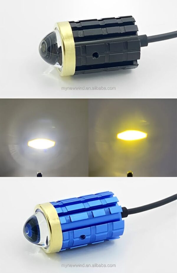 new mini driving fog light for all motorcycle, cars, jeep 4 functions white,yellow,,combo and flasher lens projectors auxiliary light(random color) - Image 8