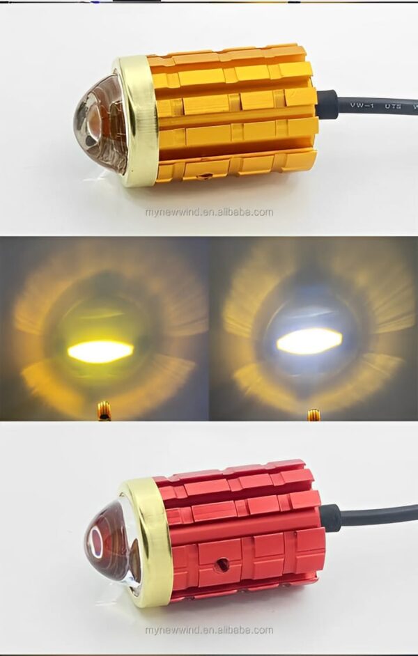 new mini driving fog light for all motorcycle, cars, jeep 4 functions white,yellow,,combo and flasher lens projectors auxiliary light(random color) - Image 7