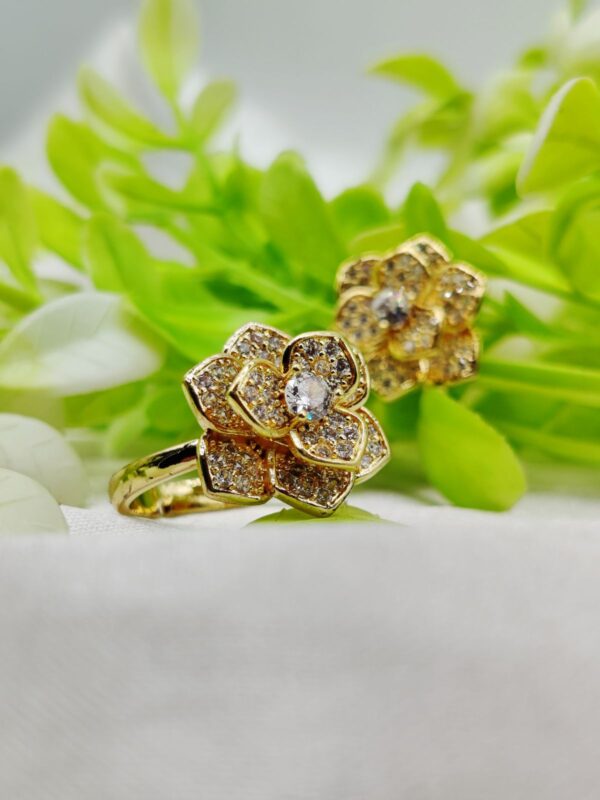 1 piece imported moveable luxurious petal bloom adjustable ring – 2 stunning color variants🌟 | luxurious design ring | adjustable ring | ring for girls & women ✨ - Image 6