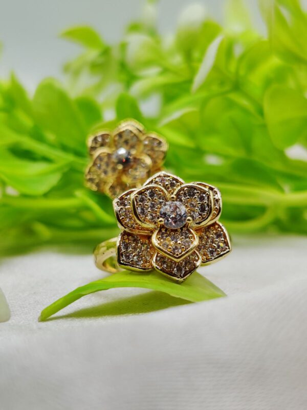 1 piece imported moveable luxurious petal bloom adjustable ring – 2 stunning color variants🌟 | luxurious design ring | adjustable ring | ring for girls & women ✨ - Image 7