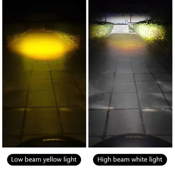 bike led headlight bulb - motorcycle fog light - super bright with 2 functions white/yellow - Image 5