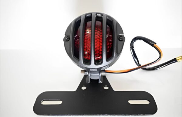 motorcycle cafe racer backlight, tale light, brake light with number plate holder 2 in 1 vintage quality ,grill backlight for bikes universal fitting - Image 2