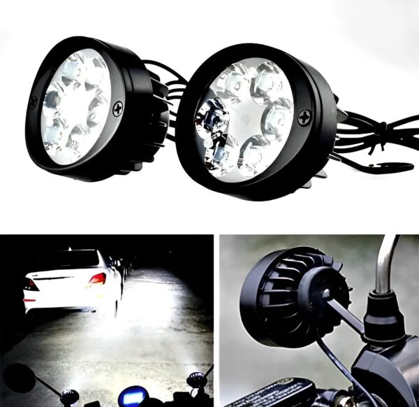 2 led plus button led headlight & button assist lamp for motorcycle motorbike bike universal cd70 cg 125 & all - Image 5