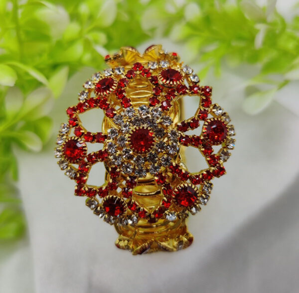 imported golden lace crystal bracelet | royal ruby elegance bracelet | royal sapphire glam bracelet - adjustable bracelet – best quality artificial bracelet for girls & women
