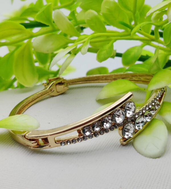 radiant elegance adjustable crystal bracelet – | best quality artificial bracelet for girls & women | imported glamour for every occasion | elegant design - Image 2