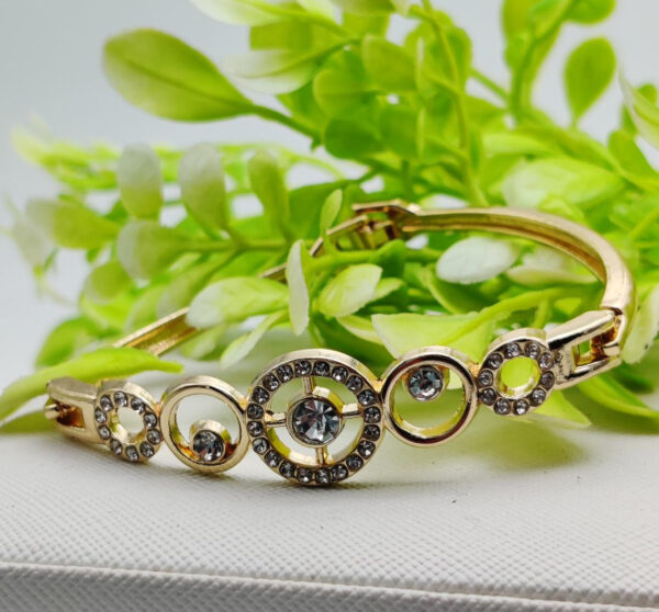 radiant adjustable circle crystal bracelet - imported elegance | best quality artificial bracelet for girls & women | for every occasion - Image 3