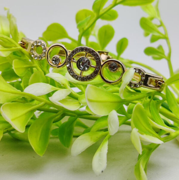 radiant adjustable circle crystal bracelet - imported elegance | best quality artificial bracelet for girls & women | for every occasion - Image 2