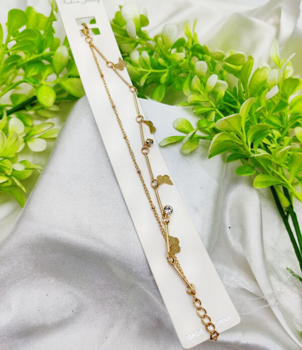 imported elegant adjustable butterfly charm bracelet - imported elegance | best quality artificial bracelet for girls & women | for every occasion - Image 3