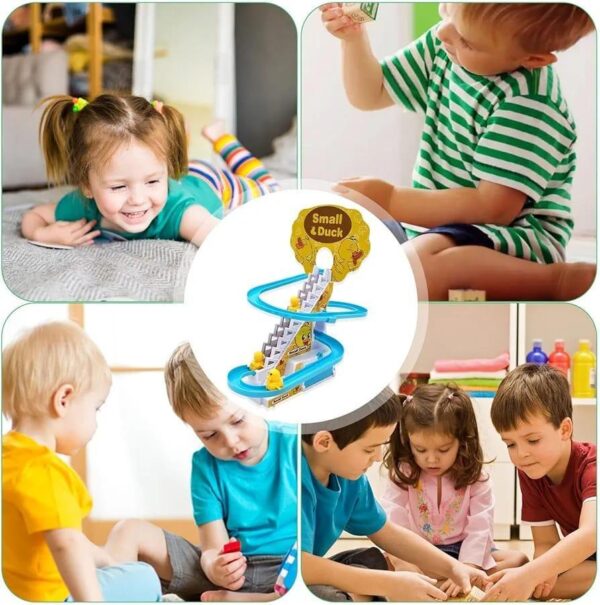 smart duck ladder climbing race set | duck climb stairs toy race track slide - Image 5