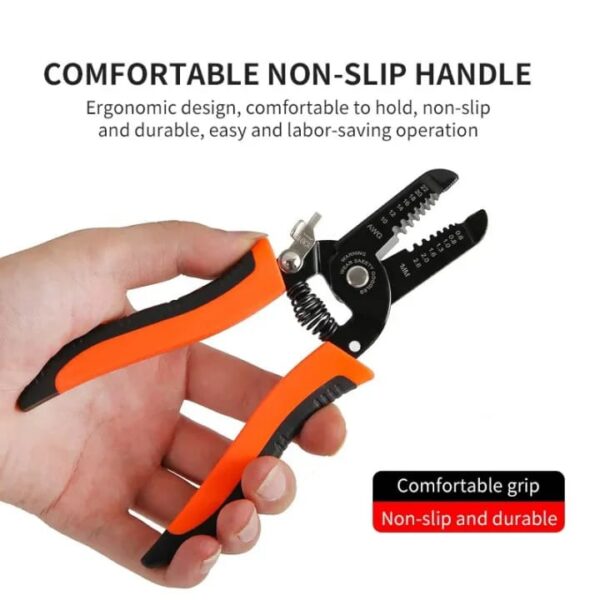 stripping pliers, multifunctional stainless steel wire cable stripping pliers cutting tool wire cutter, long-nose multi-purpose electrician tool ( random color ) - Image 8