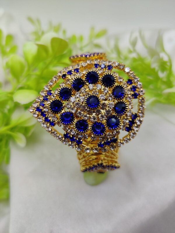 imported royal sapphire glam bracelet | golden sapphire elegance bracelet | adjustable bracelet – best quality artificial bracelet for girls & women - Image 5