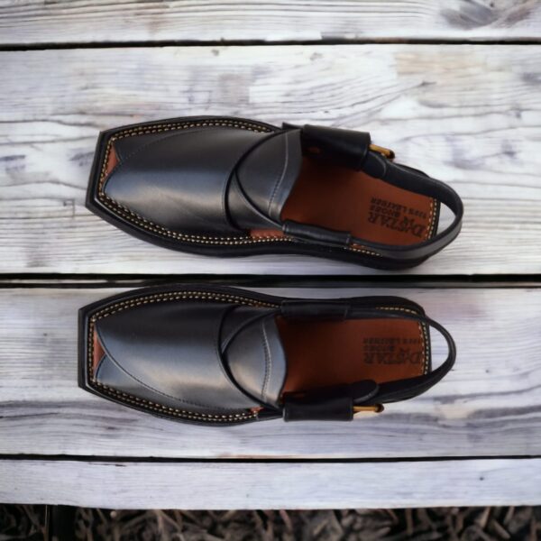 capptan sandal  black  / capptan  leather shoes kheri sandal for men (without box) - Image 4