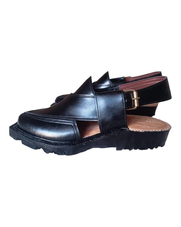 norozi chappal black / narozi leather shoes kheri sandal for men (without box) - Image 4