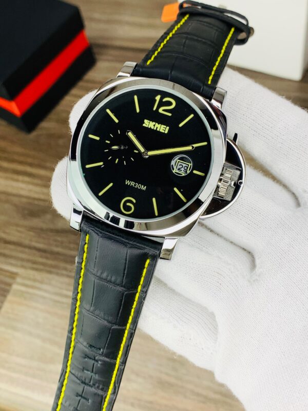 skmei -1124 black dial with square case executive analog watch | best quality men watch in black color | best quality analog watch for men - Image 2