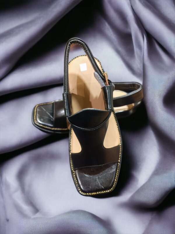 kohati plus peshawar zalmi / black chappal pure leather for mens (without box)